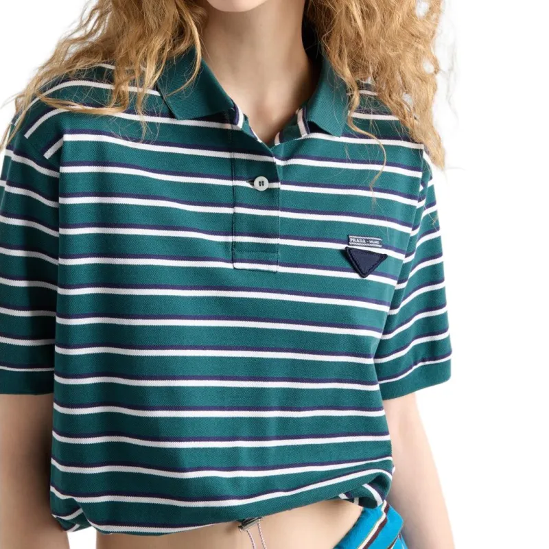 PRADA SS25 Polo Shirt Women's Jadeite Green-3