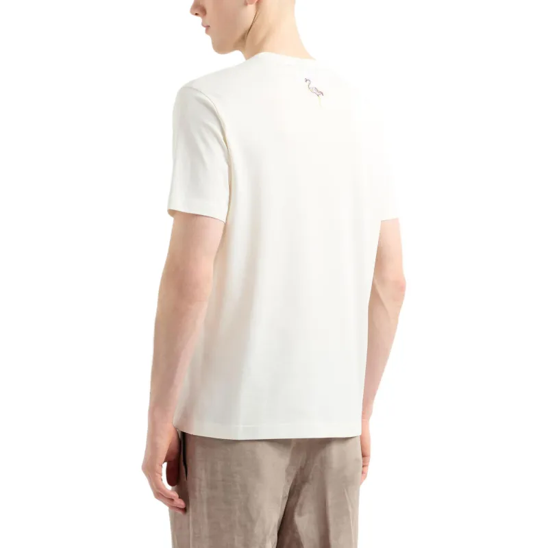 EMPORIO ARMANI Asv Jersey T shirt With Camargue Print-3