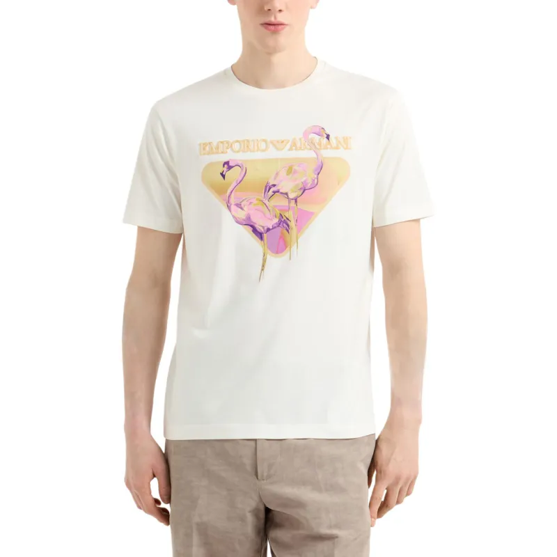 EMPORIO ARMANI Asv Jersey T shirt With Camargue Print-2