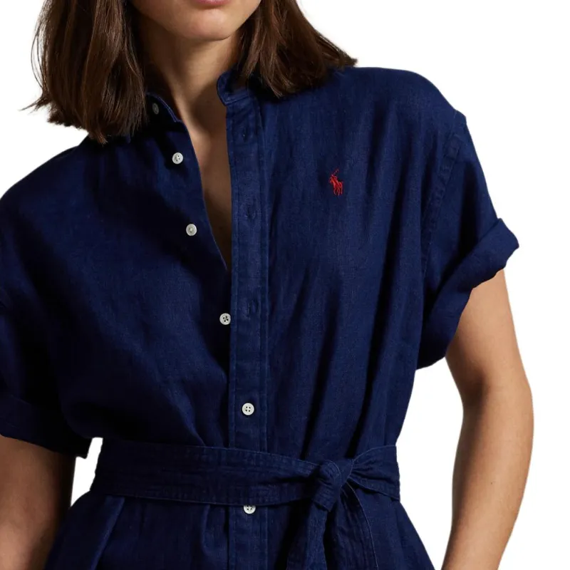 Polo Ralph Lauren Short Sleeved Dress Women's Dark Blue-4