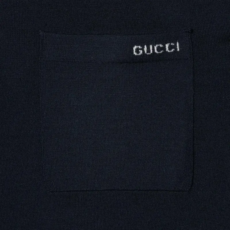 GUCCI SS25 Polo Shirt Men's Dark Blue-5