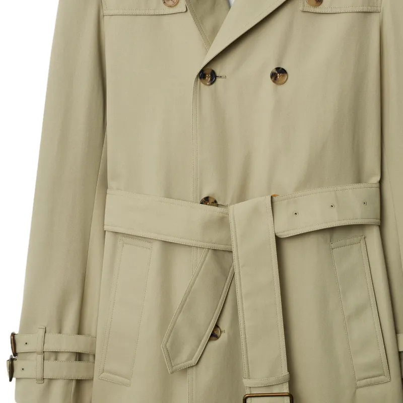 Burberry Double Breasted Belted Trench Coat-5