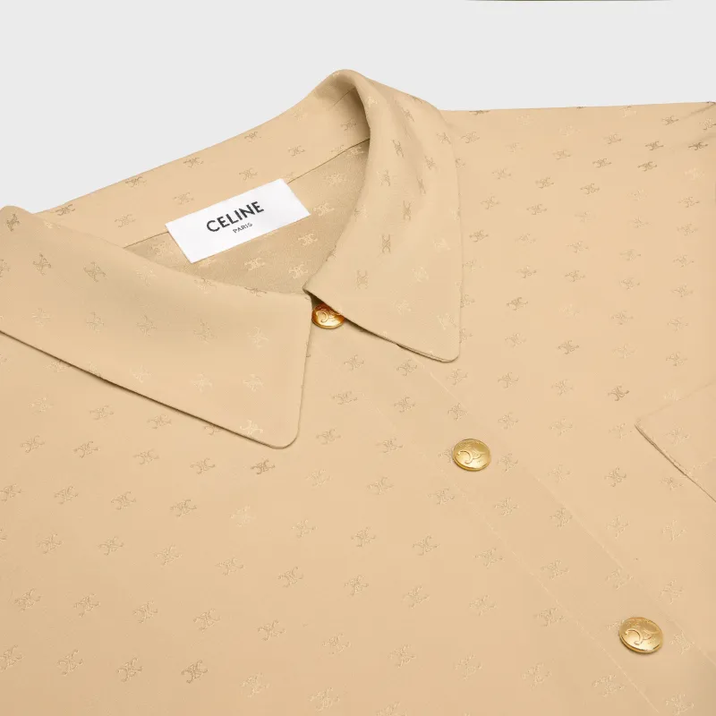 CELINE Triomphe Shirt Women's Khaki-3
