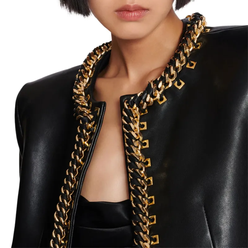 BALMAIN Chain Detailing Jacket-7