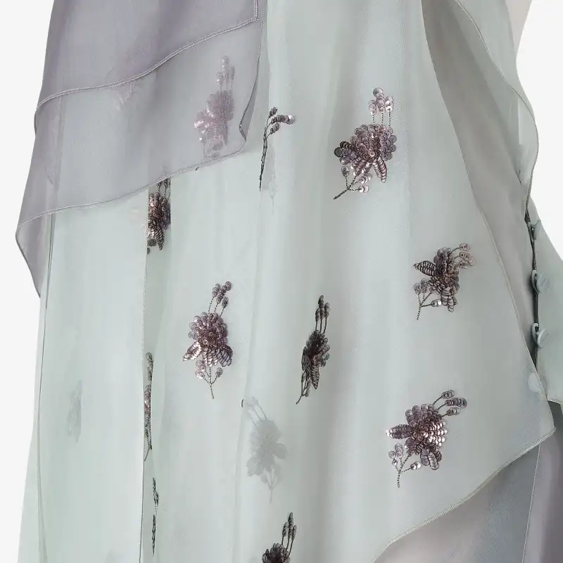 FENDI SS25 Slip Dress Women's Light Blue-3