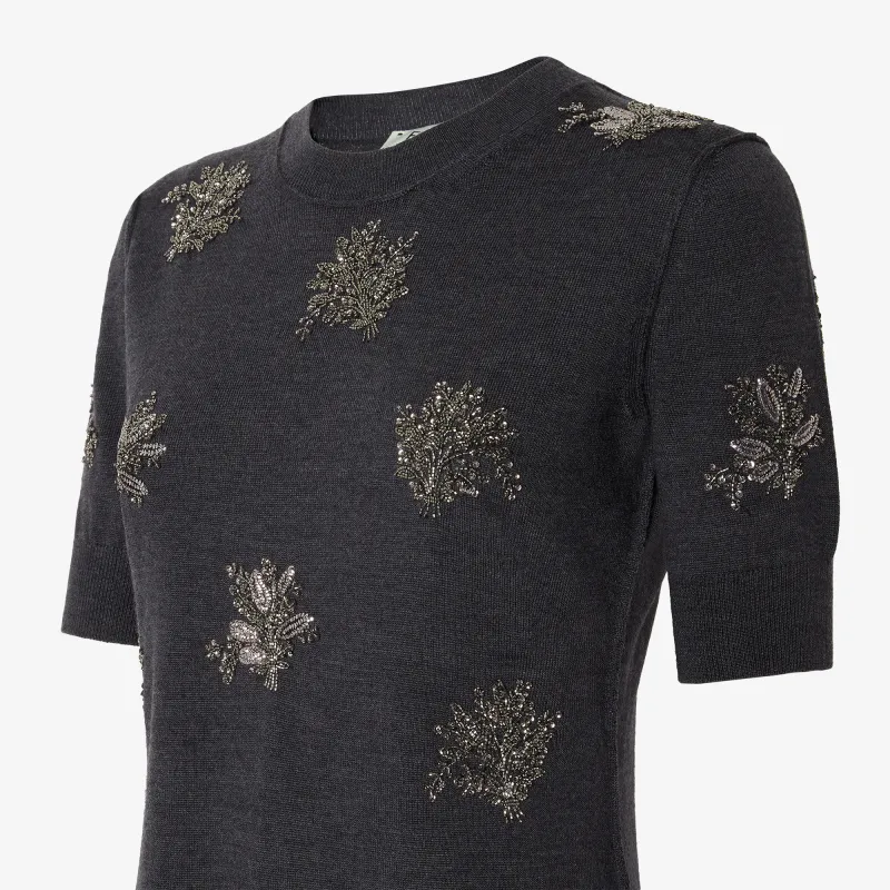 FENDI Floral embroidered Midi Dress-3