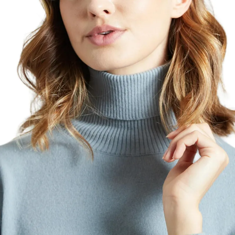 COLOMBO Cashmere Sweater Women's Light Blue-3