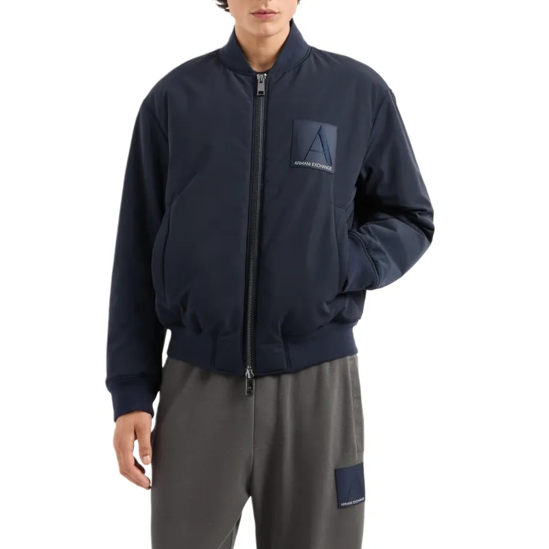 EMPORIO ARMANI FW24 Puffer Jacket Men's Navy-1