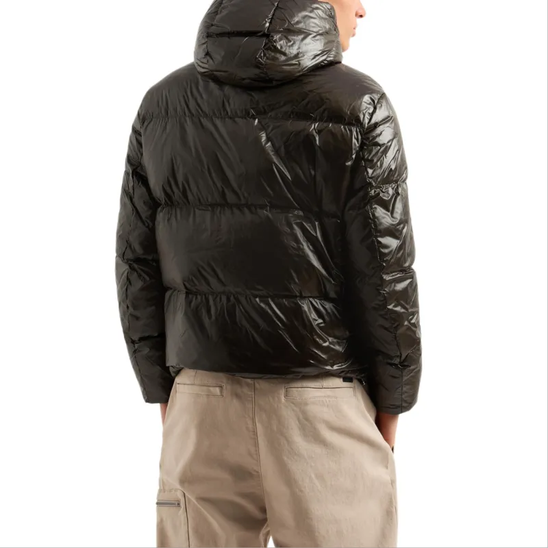 EMPORIO ARMANI FW24 Down Jacket Men's Brown Green-3