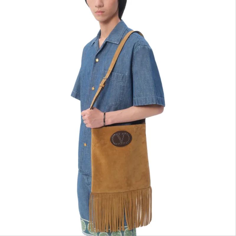 Valentino Straight Hem Denim Bowling Shirt-5