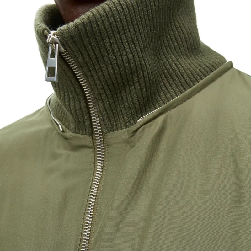 LOEWE FW24 Puffer Jacket Men's Khaki Green-4