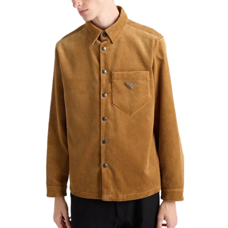 PRADA SS25 Shirt Men's Wheat Yellow-2