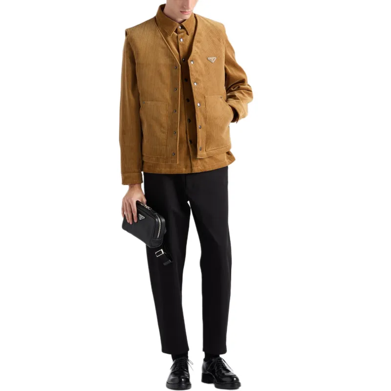 PRADA SS25 Shirt Men's Wheat Yellow-1