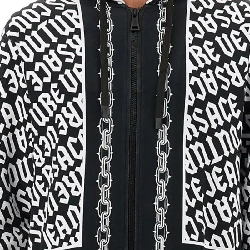 VERSACE JEANS COUTURE Zip up Cotton Hoodie-5