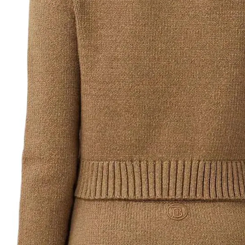 Burberry Monogram Cropped Jumper Camel-4
