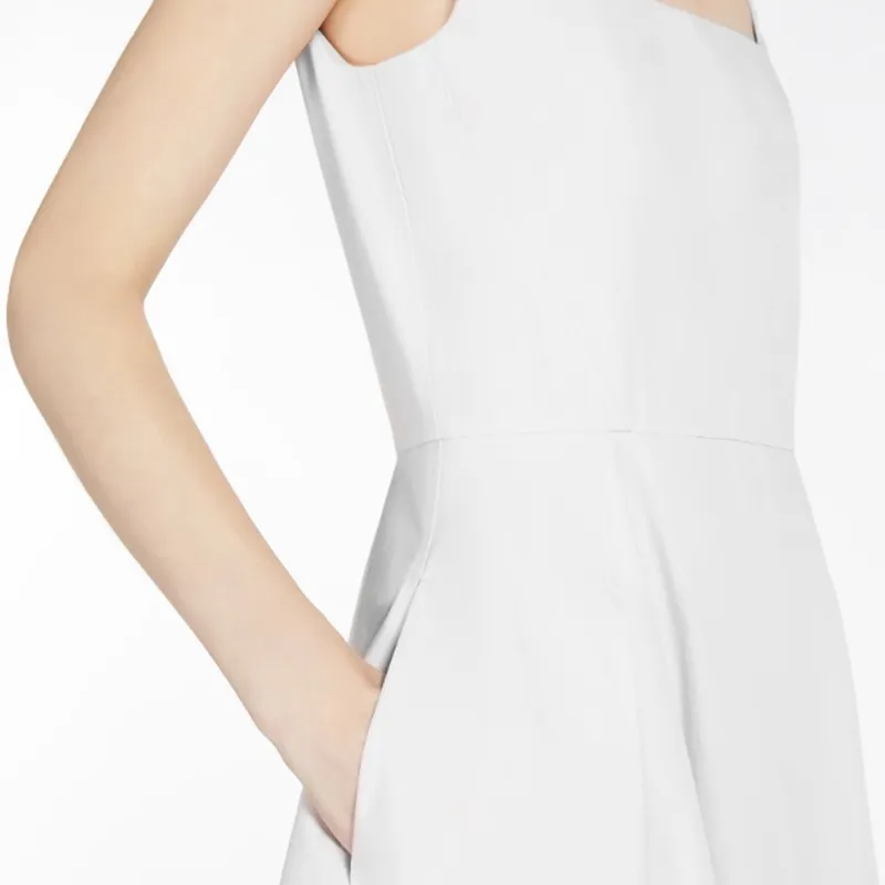 SportMax Sleeveless Dresses Women's White-4