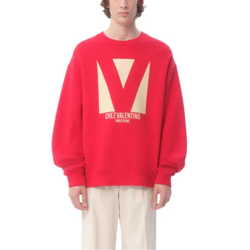 Valentino Chez Valentino Printed Crewneck Sweatshirt-2