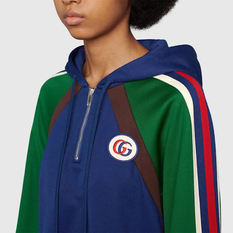GUCCI SS22 Long Sleeved Dress Women's Blue-3