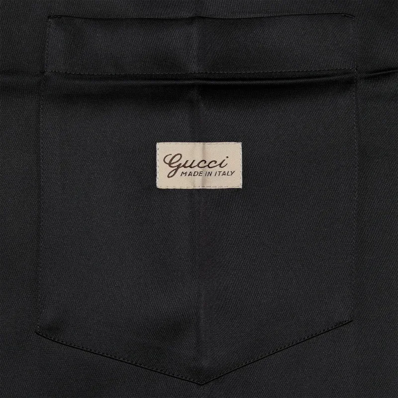 GUCCI SS24 Acetate Duchesse Shirt Shirt Men's Black-3