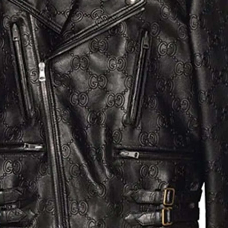 GUCCI Leather Jackets Women's Black-5