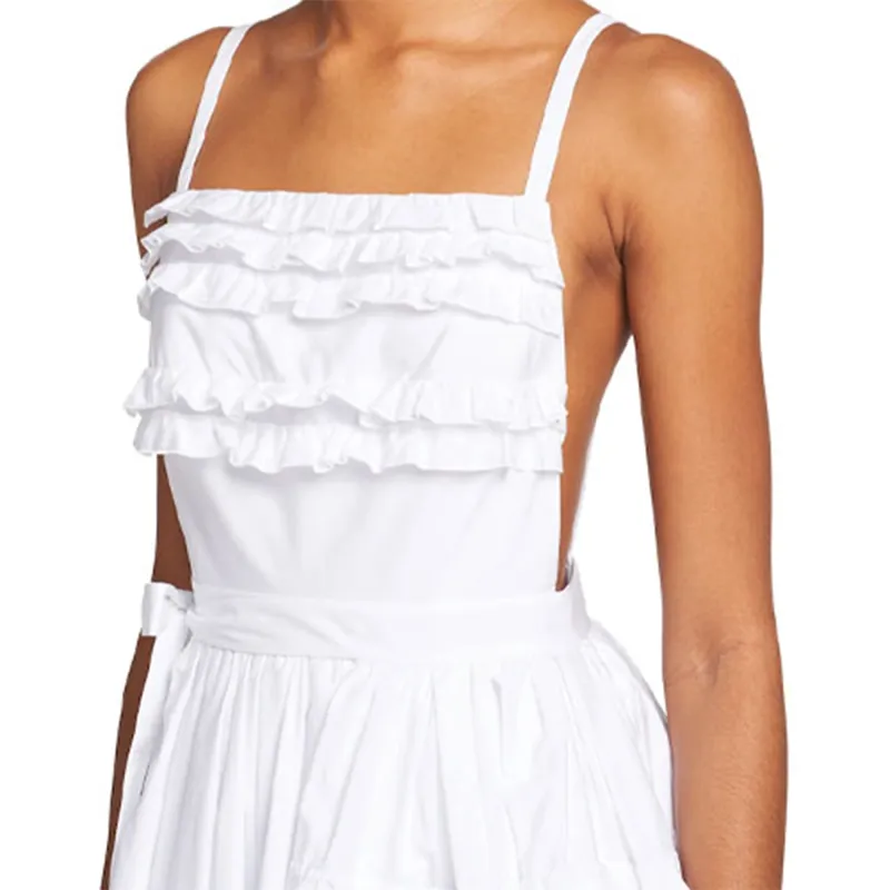 PRADA SS21 Sleeveless Dress Women's White-1