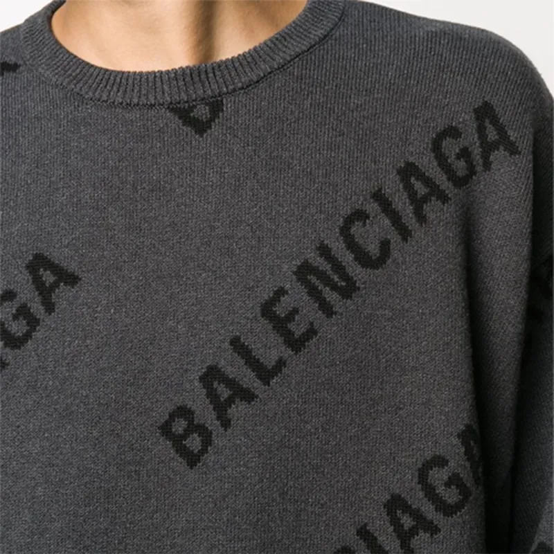 Balenciaga Sweaters Men Gray-5