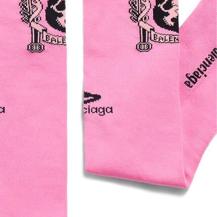Balenciaga Knee-High Socks Regular Fit Women's 1 Pack Pink-1