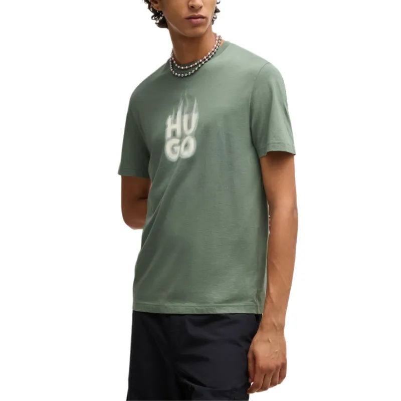 Hugo Smoke logo Cotton T shirt-2