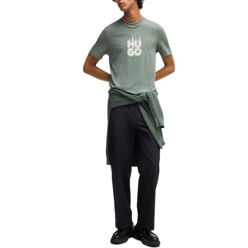 Hugo Smoke logo Cotton T shirt-1