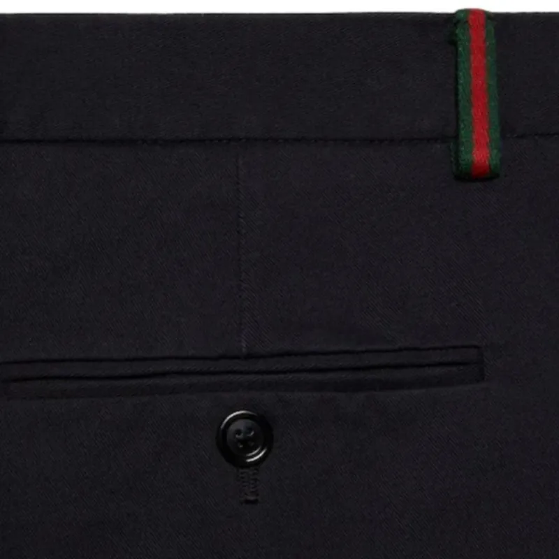 GUCCI Drill Chino Trousers-5
