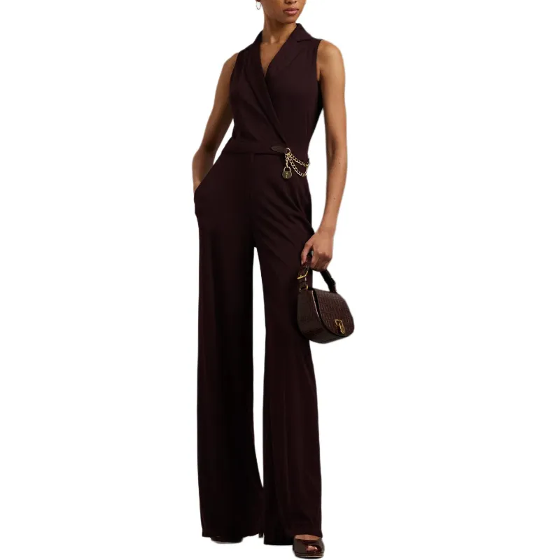 LAUREN RALPH LAUREN FW24 Jumpsuit Women's Pinot Noir-1