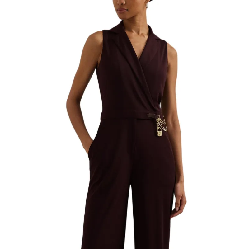 LAUREN RALPH LAUREN FW24 Jumpsuit Women's Pinot Noir-3