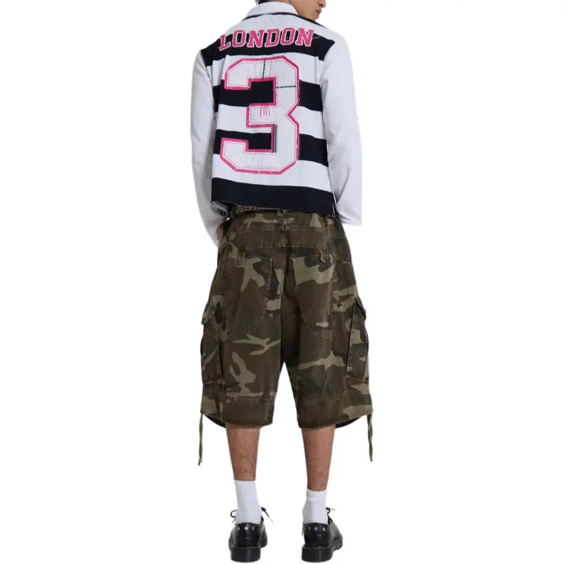 Jaded London Cadet Camo Shorts Casual Shorts Men's Khaki-3