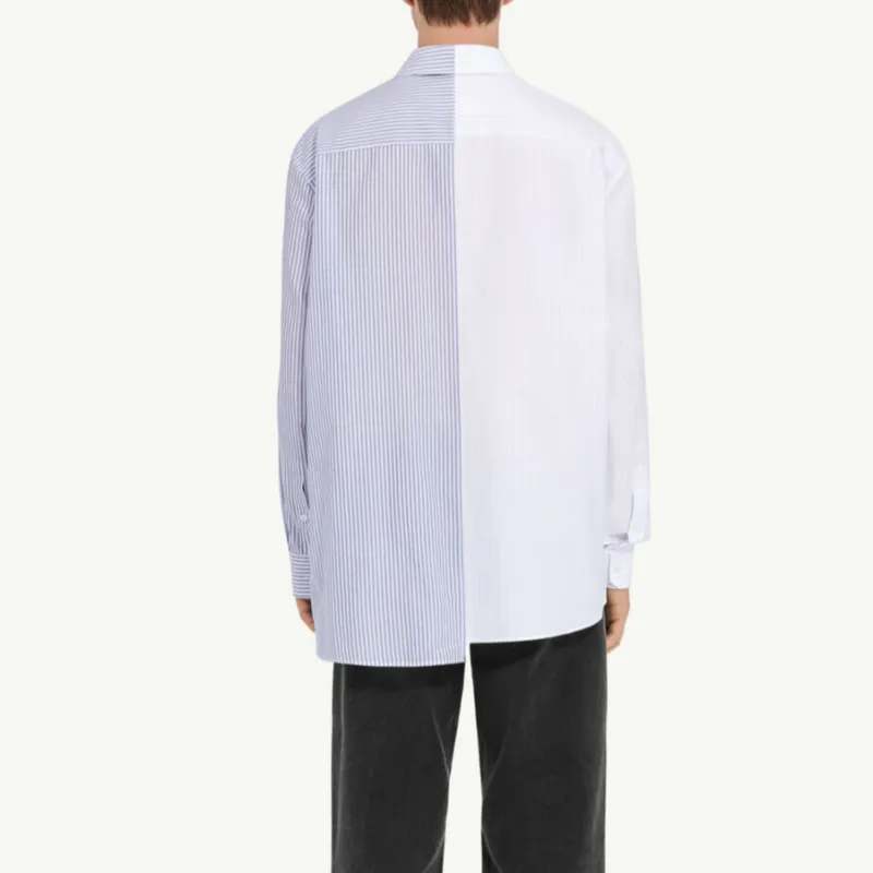 MM6 Maison Margiela Asymmetric Striped Shirt-4