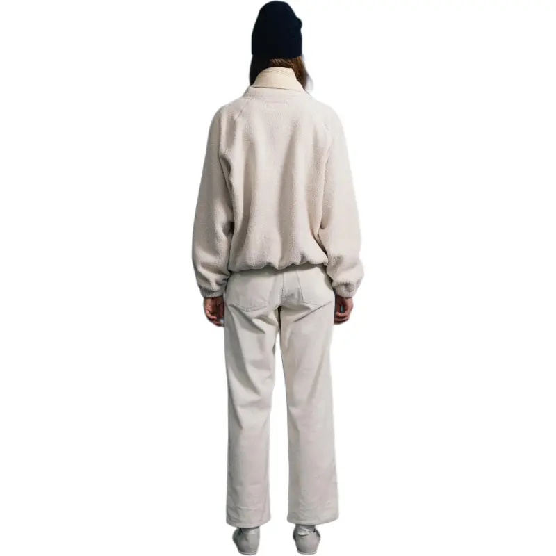 NOTHING WRITTEN FW24 Woolly Fleece Pullover Sweatshirt Women's Ivory/Ivory-4
