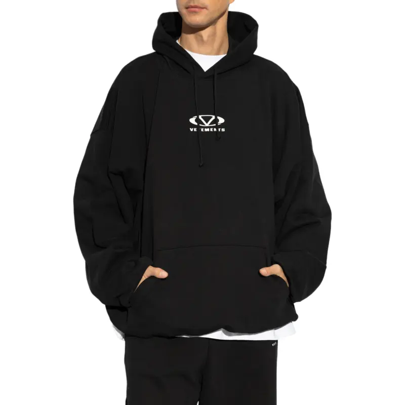 Vetements Logo Printed Drawstring Hoodie-2