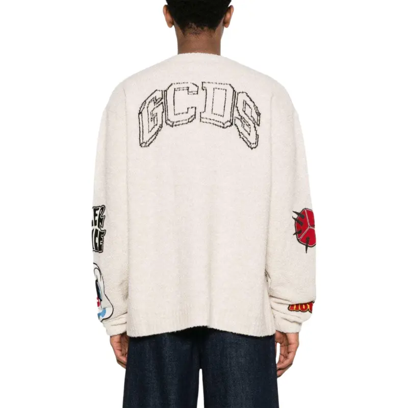 GCDS Patch Bouclé Jumper-3