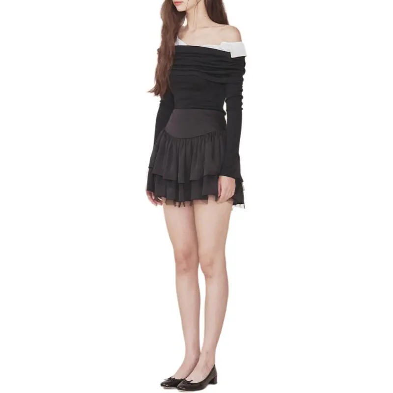 NOT YOUR ROSE FW24 Sasha Skirt Casual Short Skirts Women's Black-2