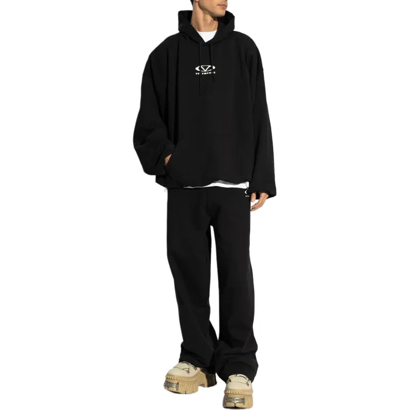 Vetements Logo Printed Drawstring Hoodie-1