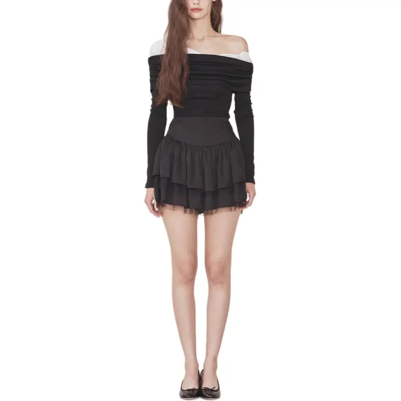 NOT YOUR ROSE FW24 Sasha Skirt Casual Short Skirts Women's Black-3