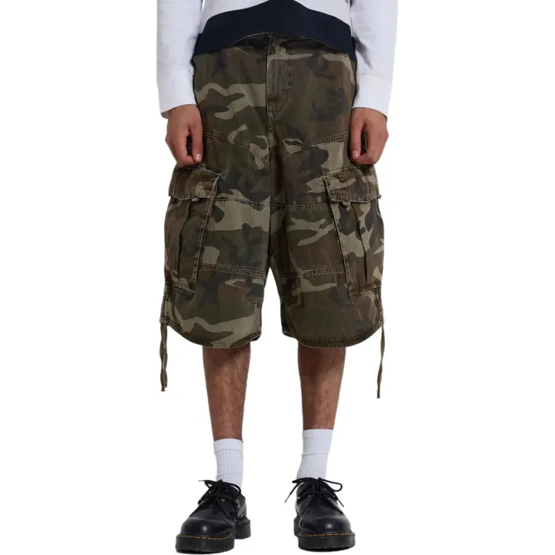 Jaded London Cadet Camo Shorts Casual Shorts Men's Khaki-1