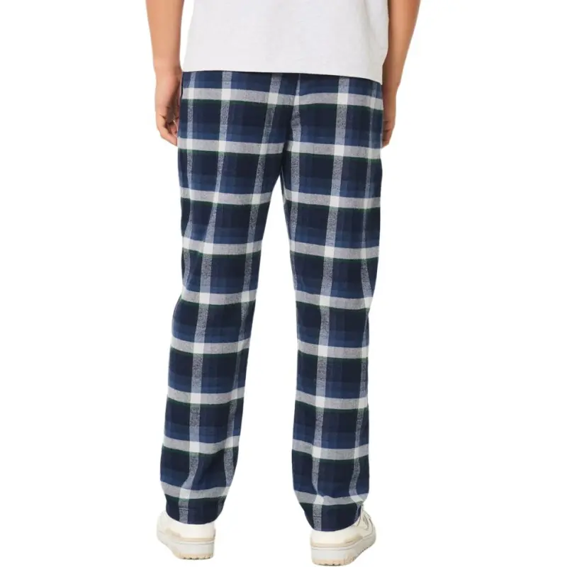 Hollister Pajama Pants Men's Navy Plaid-1