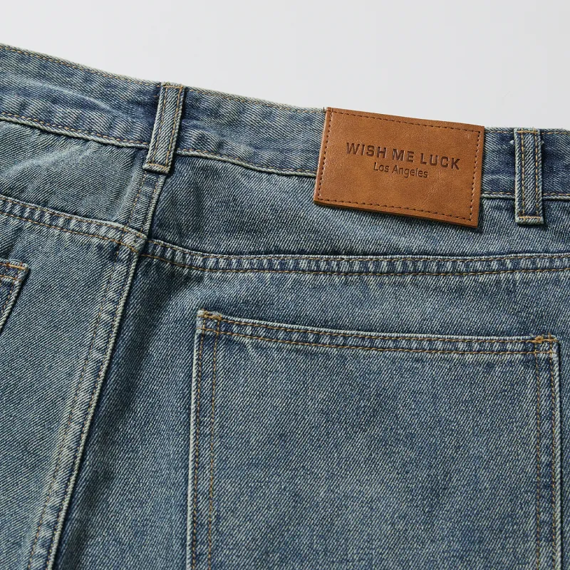 Yiwen Jeans Unisex Light Blue-3