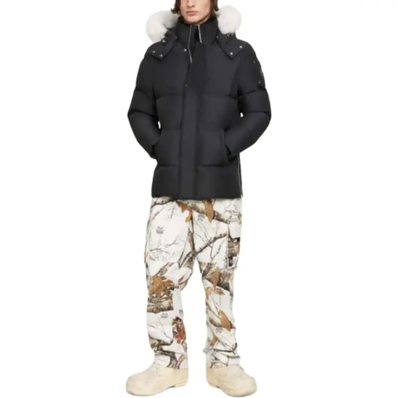 Moose Knuckles Down Jacket Coat Men's Black-4