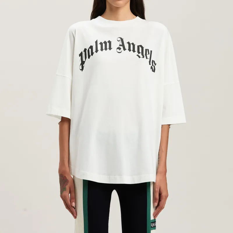PALM ANGELS Logo print T shirt-1