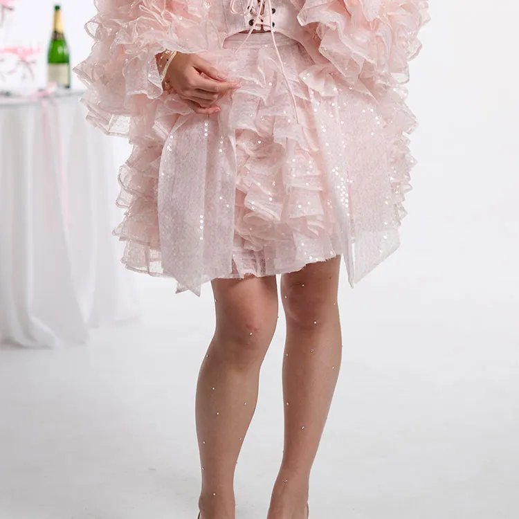 Selkie Casual Short Skirts Women's Soft Pink-1