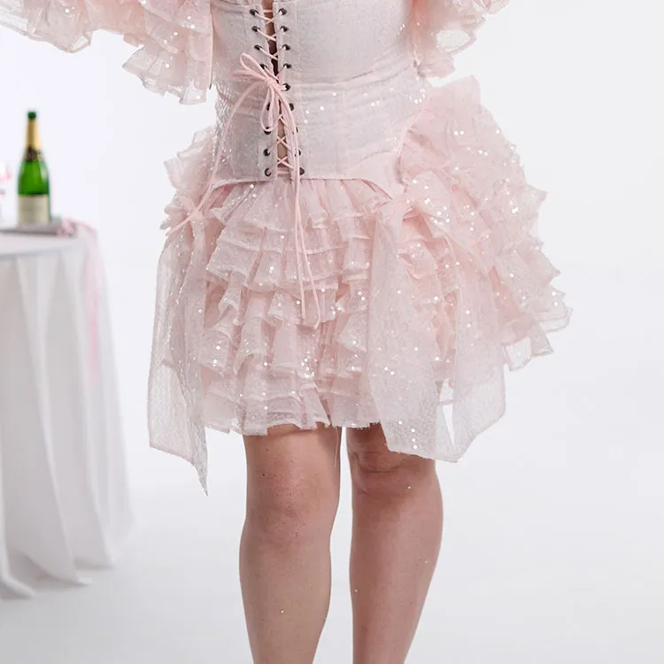 Selkie Casual Short Skirts Women's Soft Pink-2