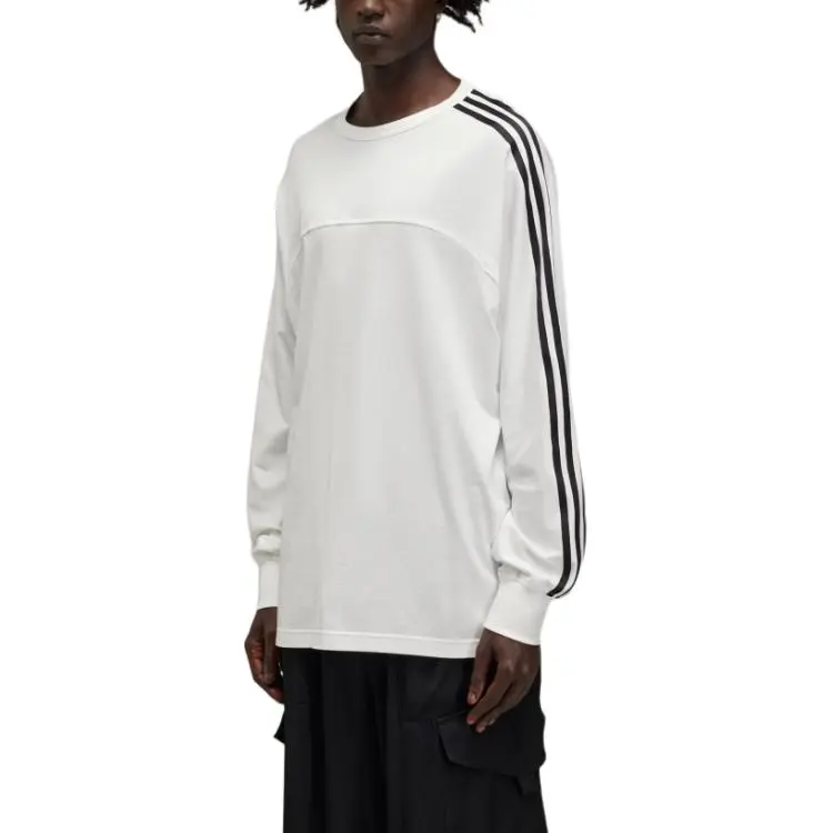 Y 3 3 Striped Long Sleeved T Shirt-1