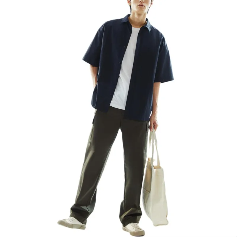 H&M Cargo Pants Men's Dark Khaki Green-2