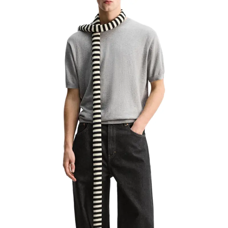 ZARA T Shirt Men's Zebra Print Gray-3